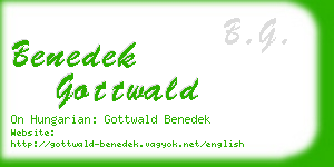 benedek gottwald business card